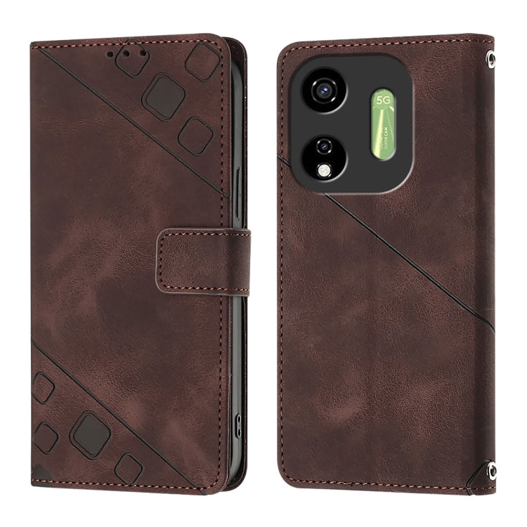 For Itel P55 5G Skin Feel Embossed Leather Phone Case