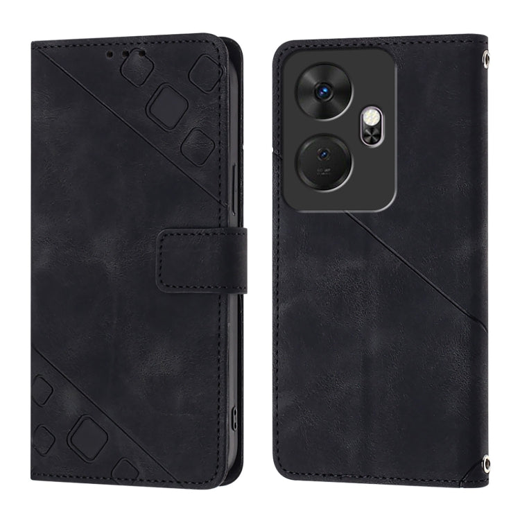 For Itel P55+ Skin Feel Embossed Leather Phone Case