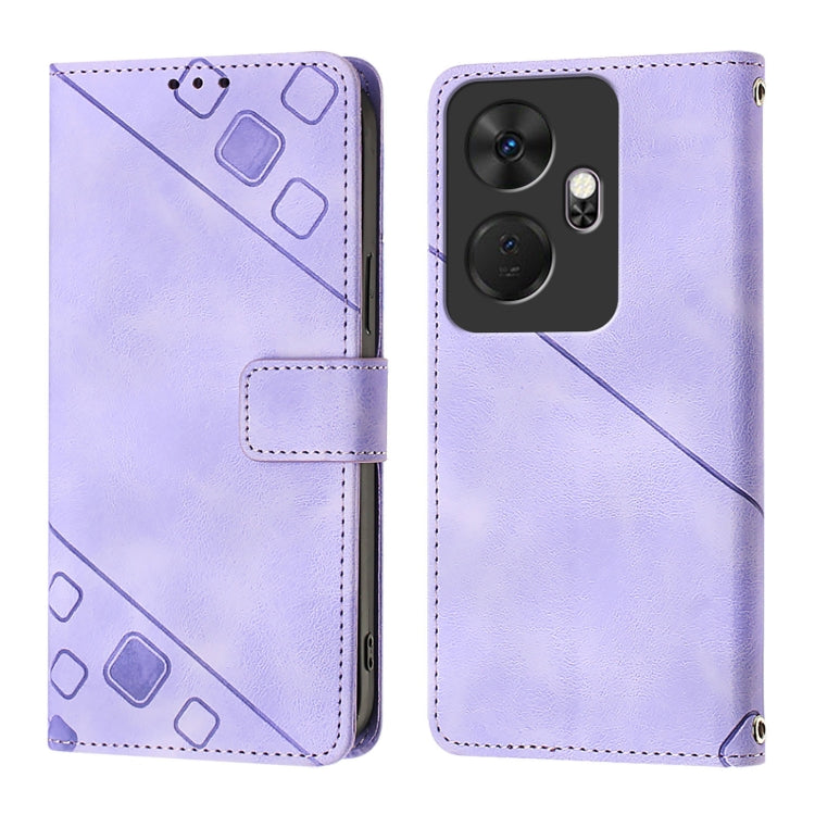 For Itel P55+ Skin Feel Embossed Leather Phone Case