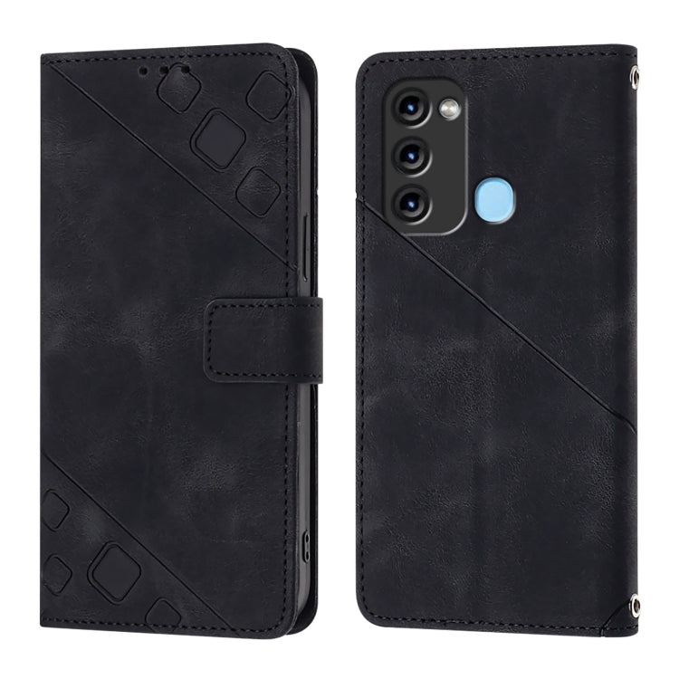 For Itel S17 / Vision 3 Skin Feel Embossed Leather Phone Case