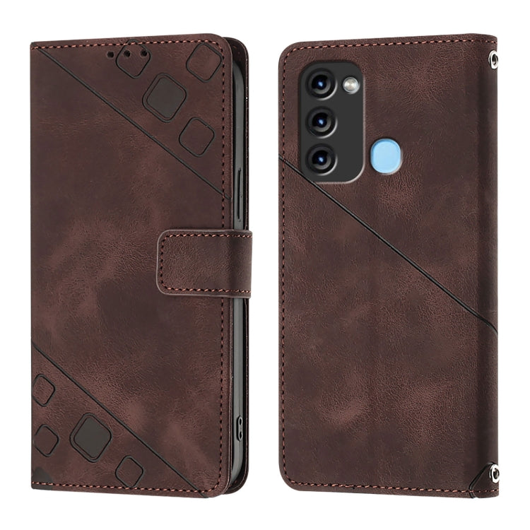 For Itel S17 / Vision 3 Skin Feel Embossed Leather Phone Case