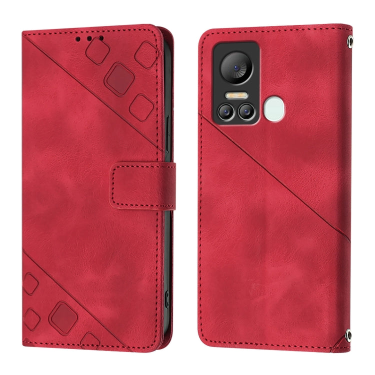 For Itel S18 / Vision 5 Skin Feel Embossed Leather Phone Case