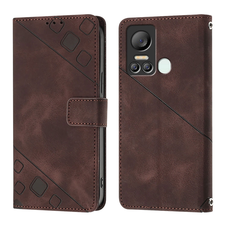 For Itel S18 / Vision 5 Skin Feel Embossed Leather Phone Case