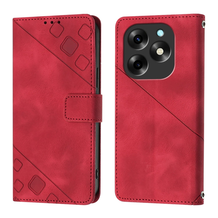 For Itel S23+ Skin Feel Embossed Leather Phone Case