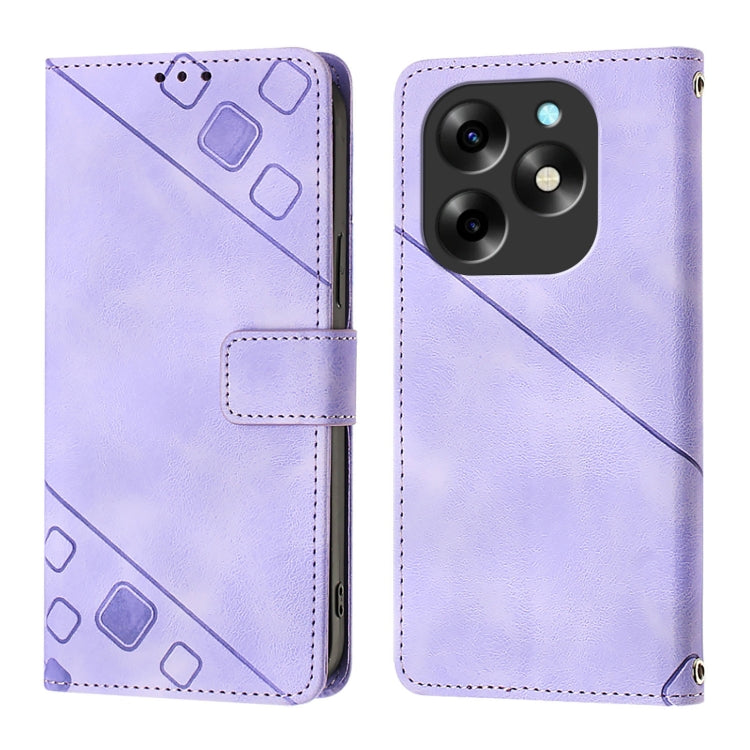 For Itel S23+ Skin Feel Embossed Leather Phone Case