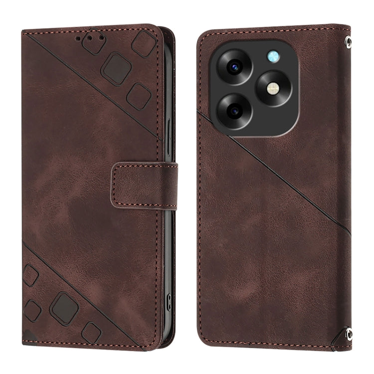 For Itel S23+ Skin Feel Embossed Leather Phone Case
