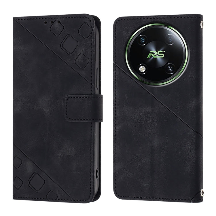 For Itel RS4 Skin Feel Embossed Leather Phone Case