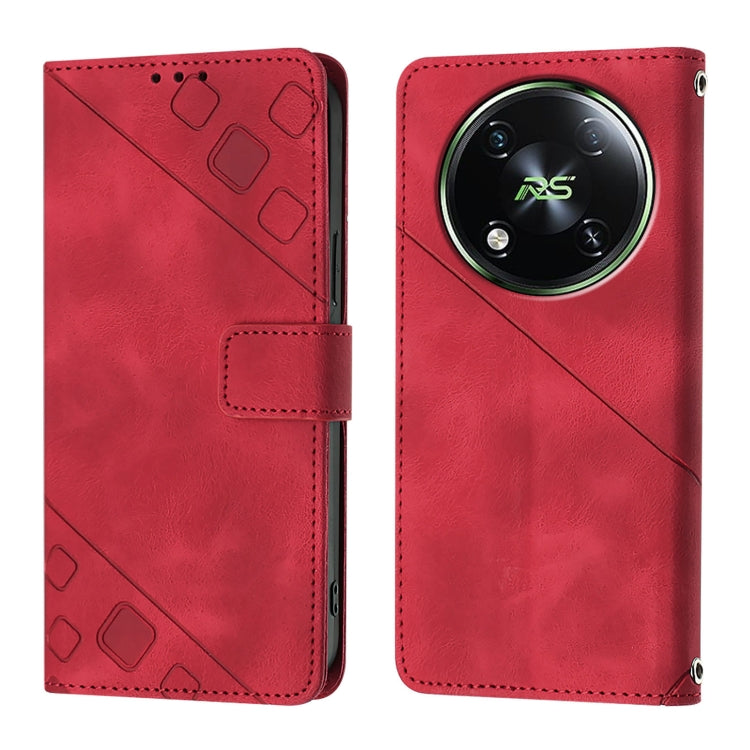 For Itel RS4 Skin Feel Embossed Leather Phone Case