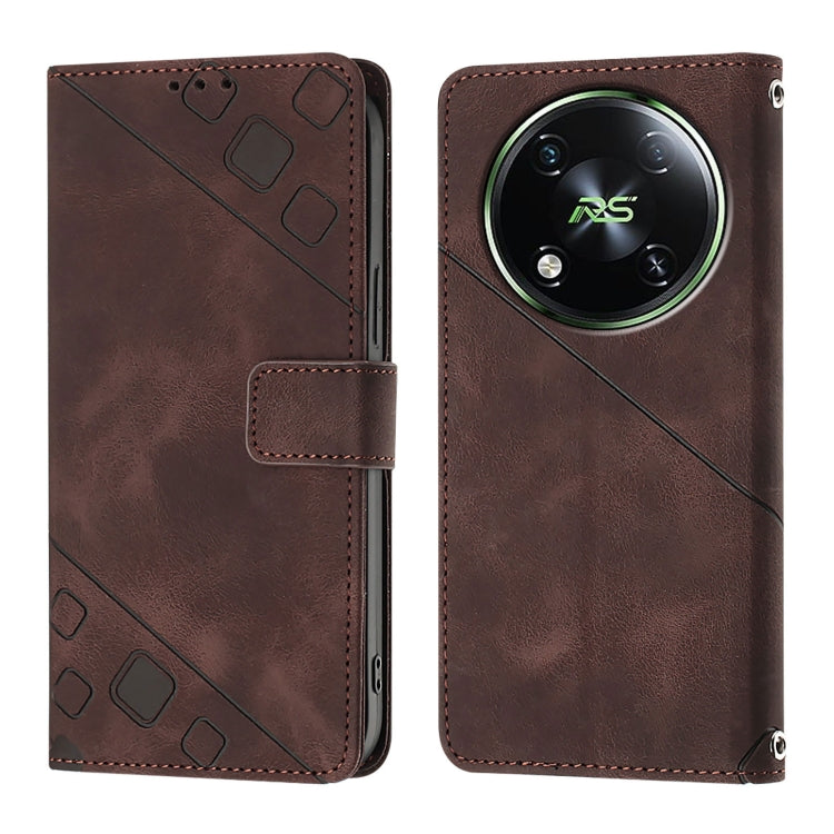 For Itel RS4 Skin Feel Embossed Leather Phone Case