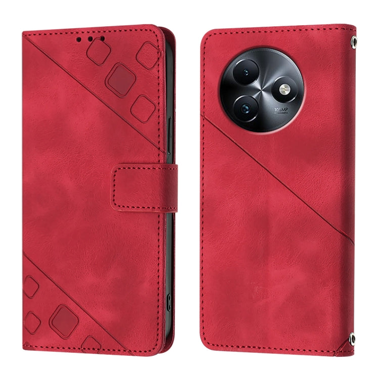 For Itel S24 Skin Feel Embossed Leather Phone Case