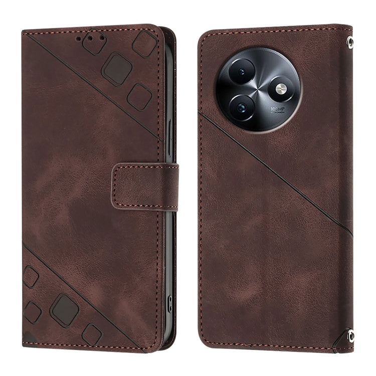 For Itel S24 Skin Feel Embossed Leather Phone Case