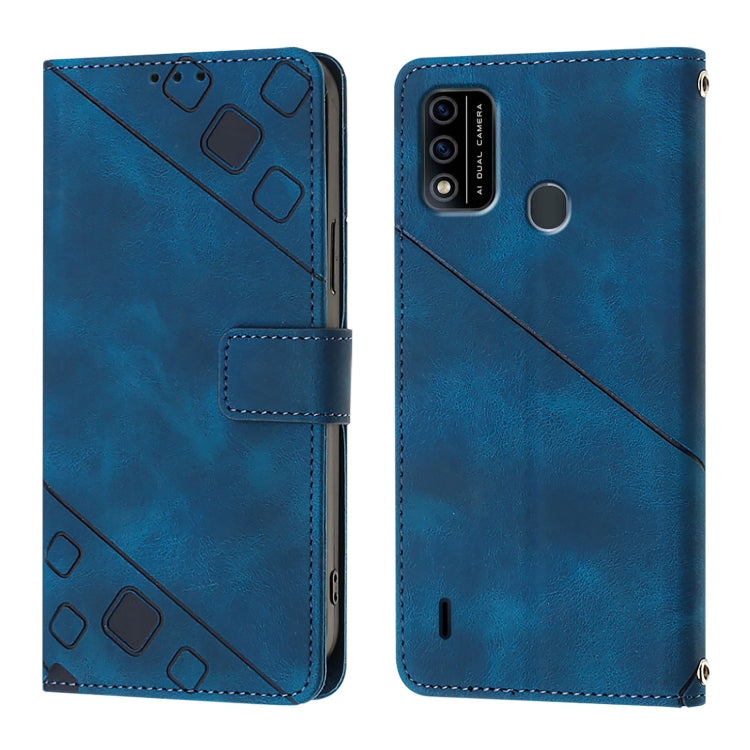 For Itel A48 Skin Feel Embossed Leather Phone Case