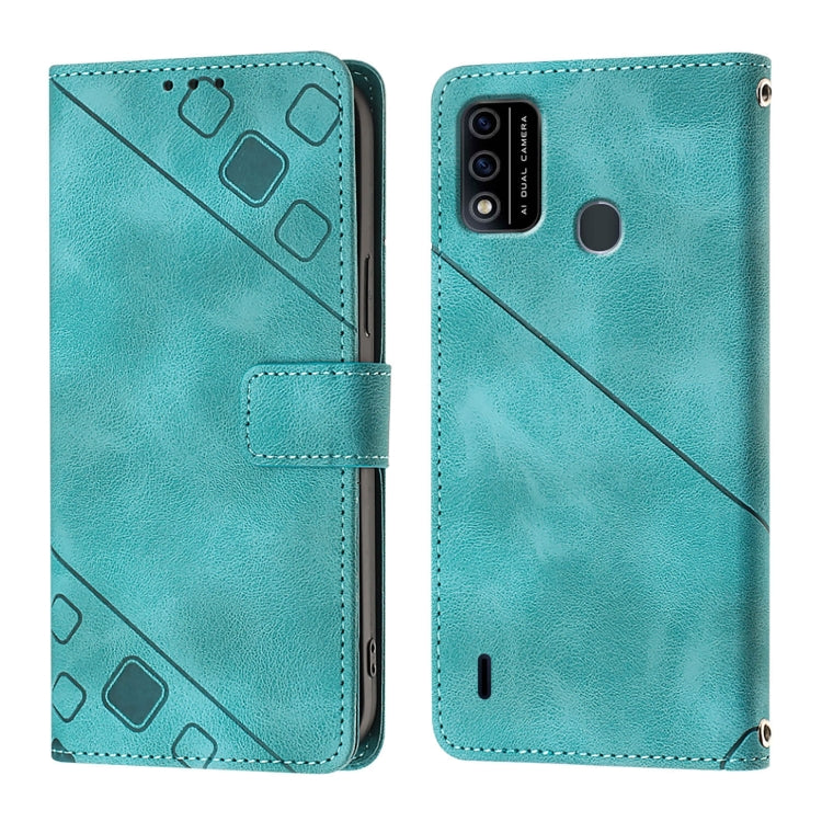 For Itel A48 Skin Feel Embossed Leather Phone Case