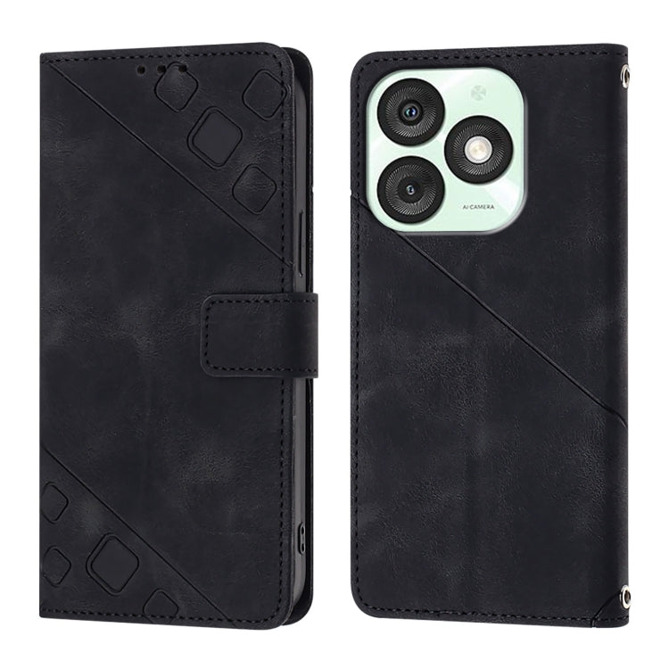 For Itel A50 Skin Feel Embossed Leather Phone Case