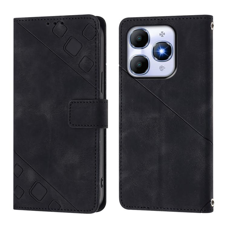 For itel A90 4G Skin Feel Embossed Leather Phone Case