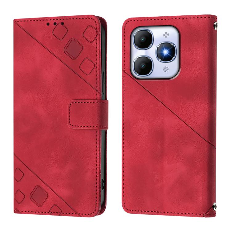 For itel A90 4G Skin Feel Embossed Leather Phone Case