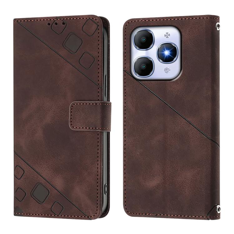 For itel A90 4G Skin Feel Embossed Leather Phone Case