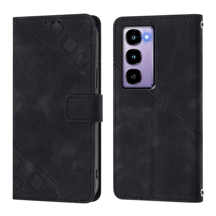 For itel City 100 Skin Feel Embossed Leather Phone Case