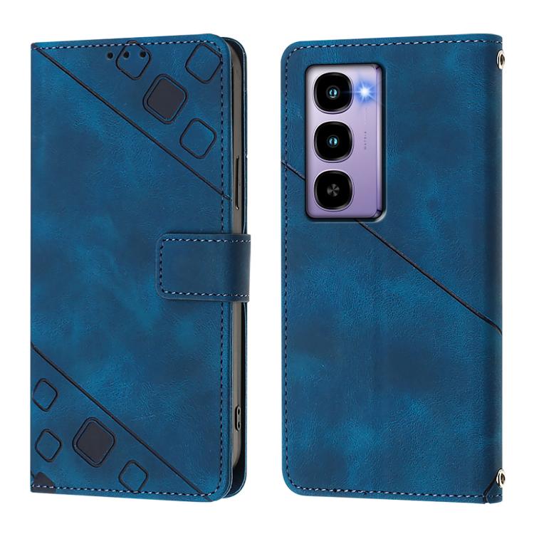 For itel City 100 Skin Feel Embossed Leather Phone Case