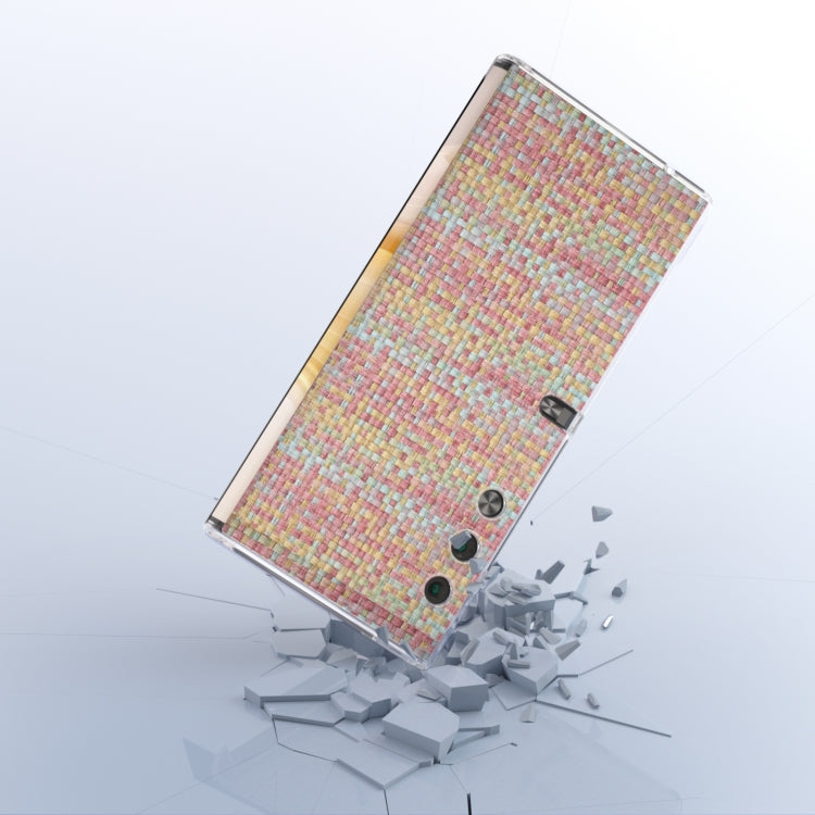 For Honor V Purse Colorful Rhombic Texture Transparent Frame PU Phone Case