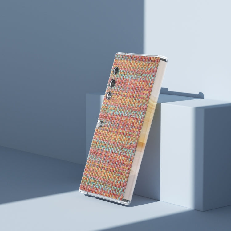 For Honor V Purse Colorful Rhombic Texture Transparent Frame PU Phone Case