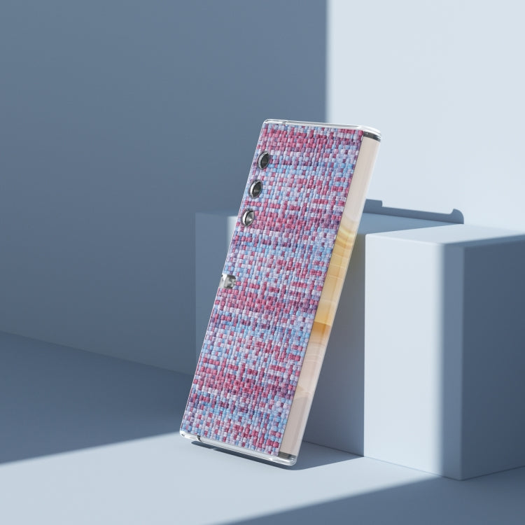 For Honor V Purse Colorful Rhombic Texture Transparent Frame PU Phone Case