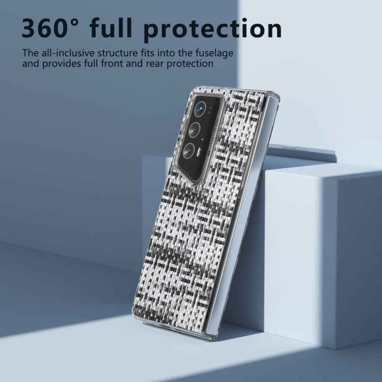 For Honor Magic V2 RSR Porsche Design Colorful Rhombic Texture Transparent Frame PU Phone Case