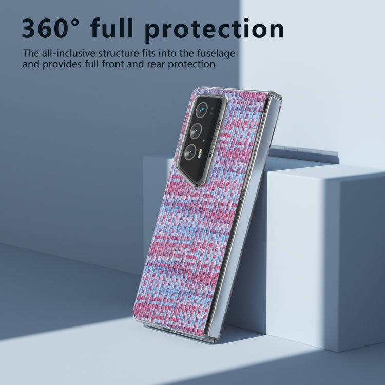 For Honor Magic V2 RSR Porsche Design Colorful Rhombic Texture Transparent Frame PU Phone Case