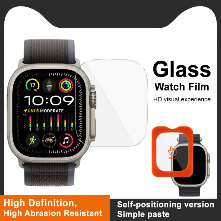 For Apple Watch Ultra 1/2/3 49mm IMAK Tempered Glass Watch Protective Film Self-contained Positioning Version