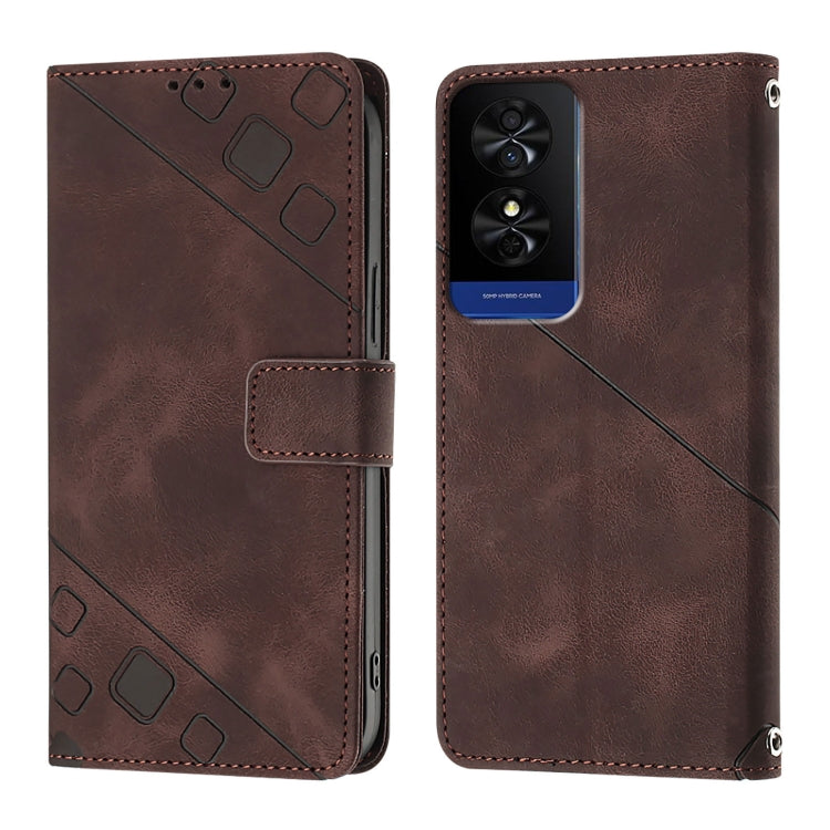 For TCL 50 5G Skin Feel Embossed Leather Phone Case