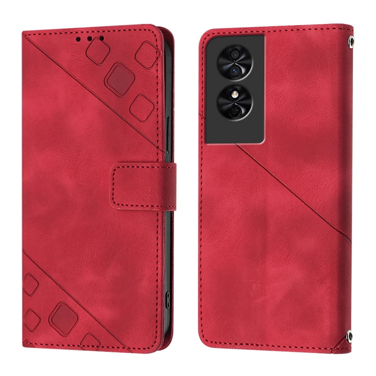 For TCL 50 SE Skin Feel Embossed Leather Phone Case