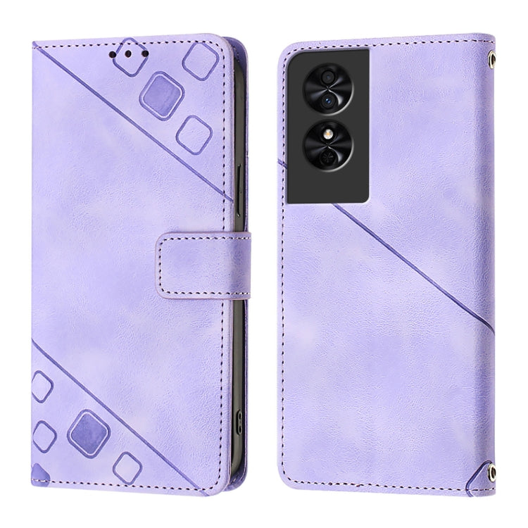 For TCL 50 SE Skin Feel Embossed Leather Phone Case