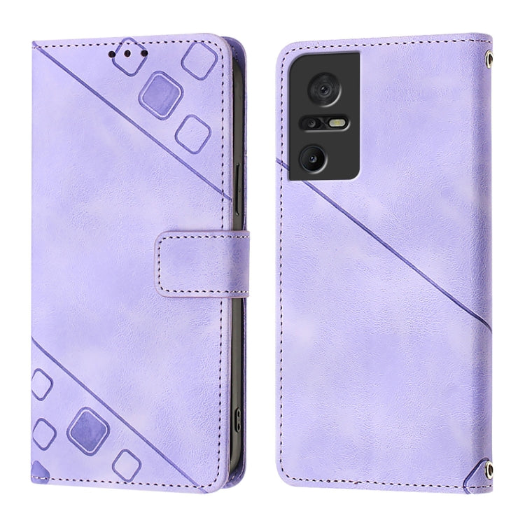 For TCL 40 SE Skin Feel Embossed Leather Phone Case