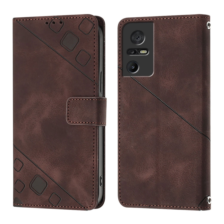 For TCL 40 SE Skin Feel Embossed Leather Phone Case