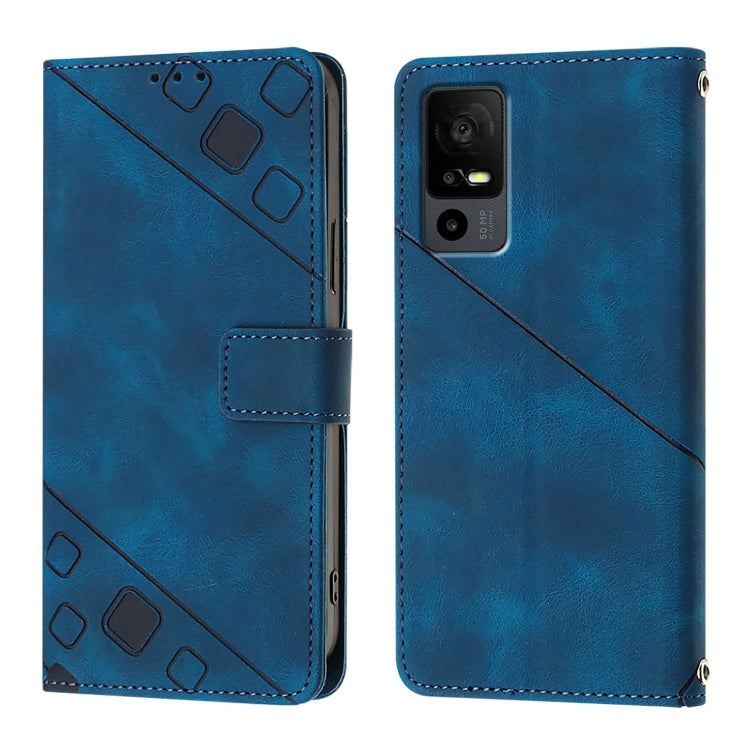 For TCL 40 R 5G Skin Feel Embossed Leather Phone Case