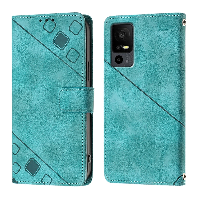 For TCL 40 R 5G Skin Feel Embossed Leather Phone Case