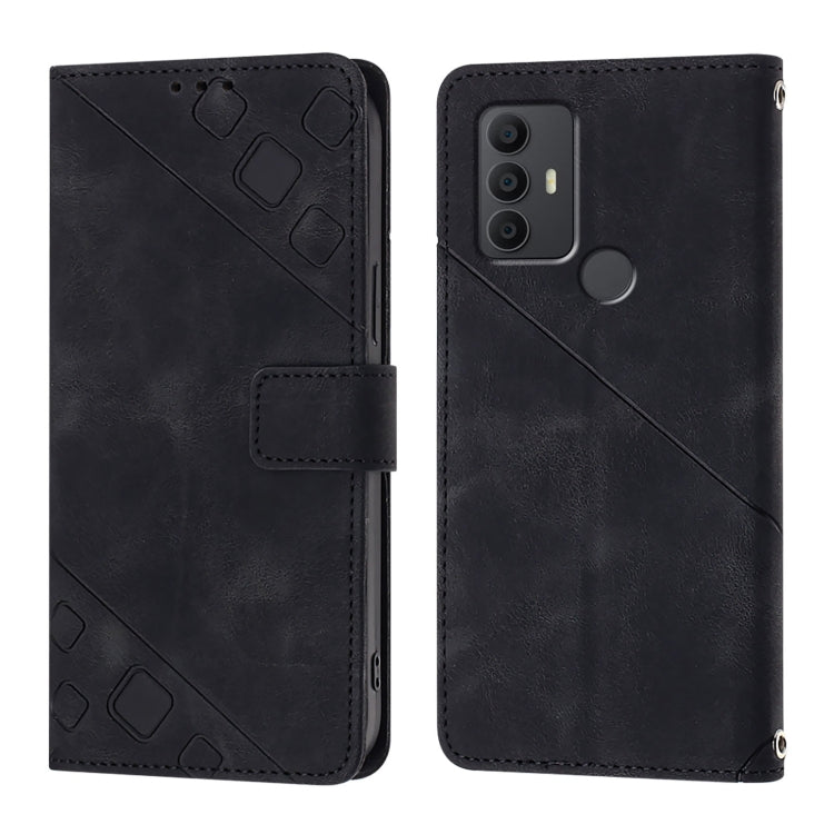 For TCL 305 / 306 / 30 SE-AL02 Skin Feel Embossed Leather Phone Case