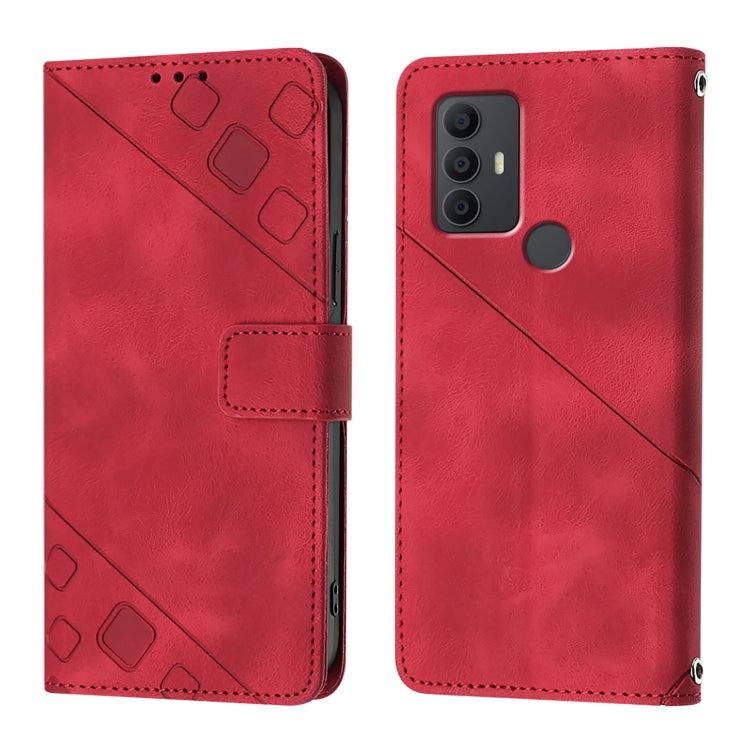For TCL 305 / 306 / 30 SE-AL02 Skin Feel Embossed Leather Phone Case