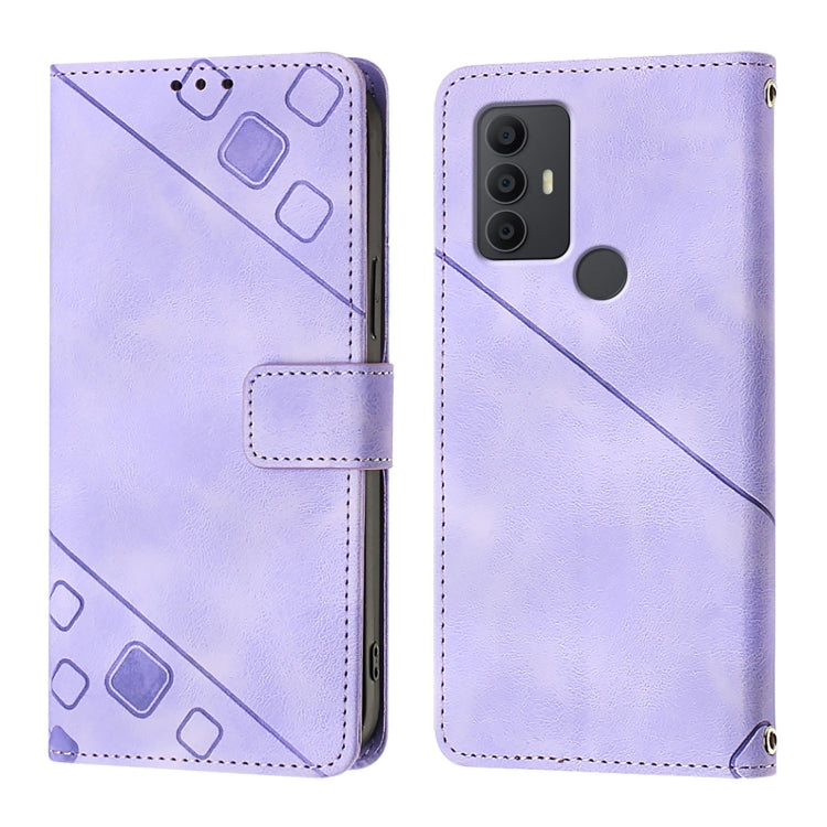 For TCL 305 / 306 / 30 SE-AL02 Skin Feel Embossed Leather Phone Case