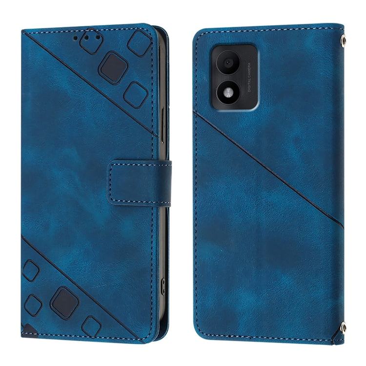 For TCL 303 Skin Feel Embossed Leather Phone Case