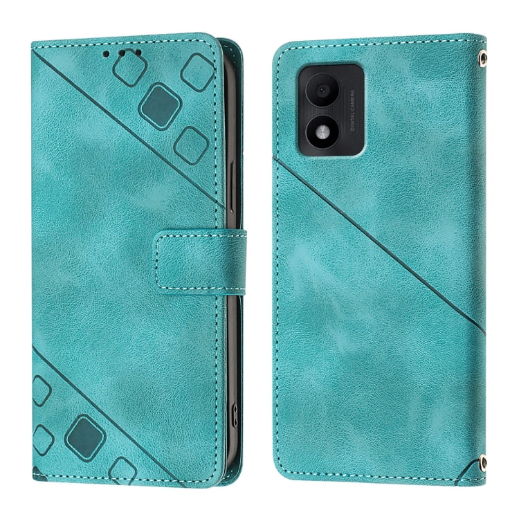 For TCL 303 Skin Feel Embossed Leather Phone Case