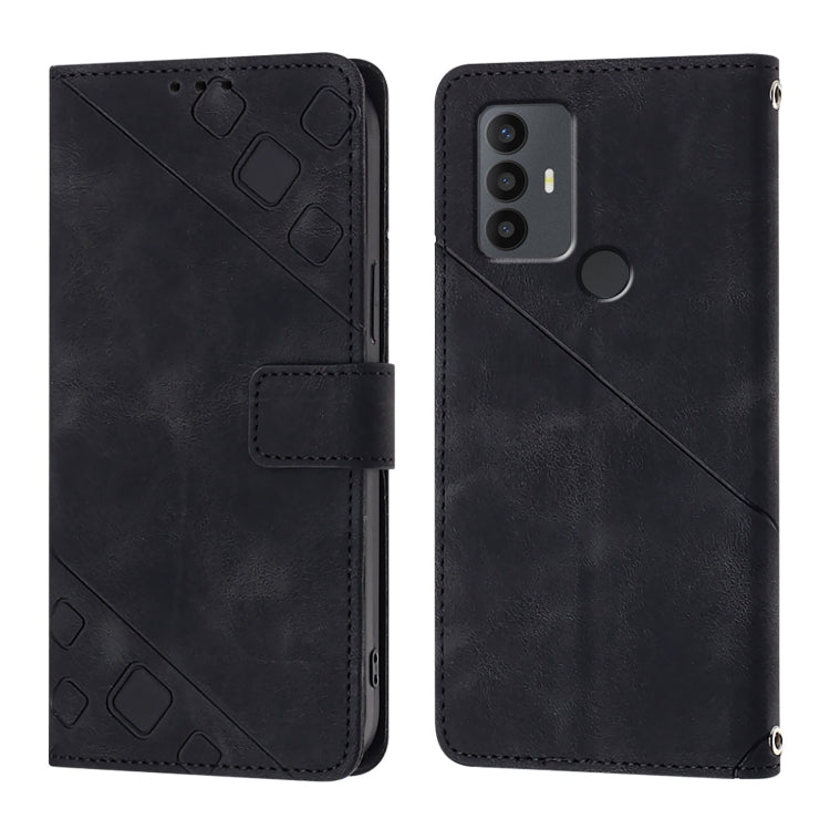 For TCL 30 SE Skin Feel Embossed Leather Phone Case