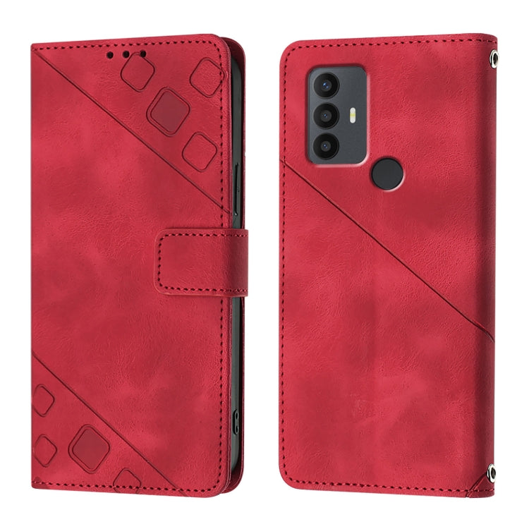 For TCL 30 SE Skin Feel Embossed Leather Phone Case