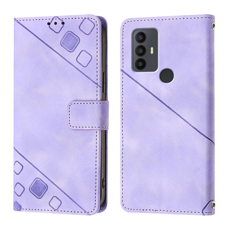 For TCL 30 SE Skin Feel Embossed Leather Phone Case
