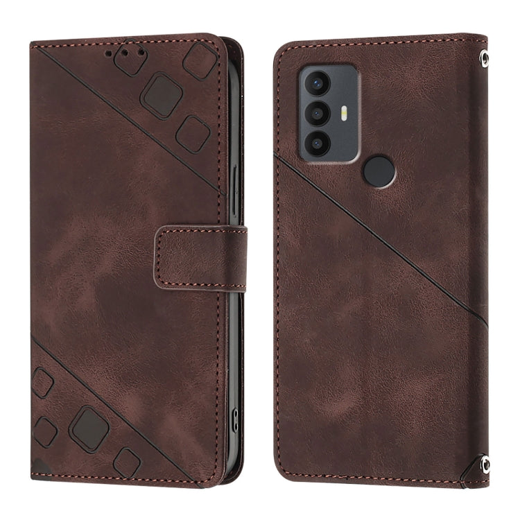 For TCL 30 SE Skin Feel Embossed Leather Phone Case