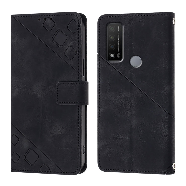 For TCL 20 R 5G Skin Feel Embossed Leather Phone Case