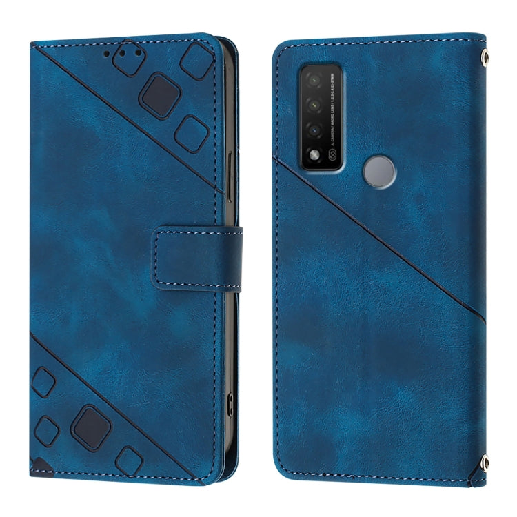 For TCL 20 R 5G Skin Feel Embossed Leather Phone Case