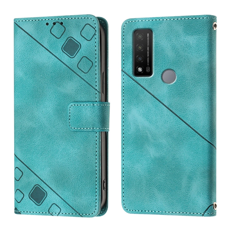 For TCL 20 R 5G Skin Feel Embossed Leather Phone Case