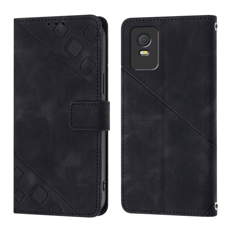 For TCL 403 Skin Feel Embossed Leather Phone Case
