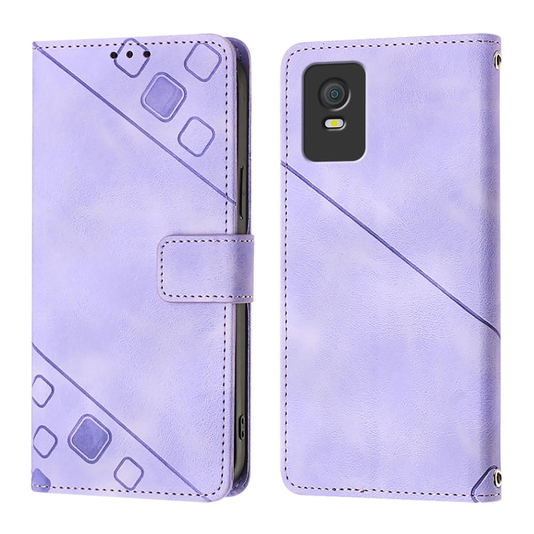 For TCL 403 Skin Feel Embossed Leather Phone Case